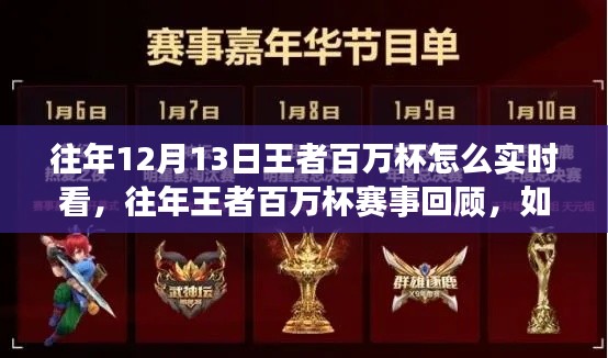 往年王者百萬杯回顧，實時觀看與深度體驗指南