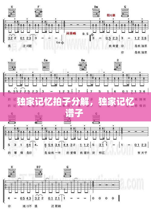 獨(dú)家記憶拍子分解，獨(dú)家記憶譜子 