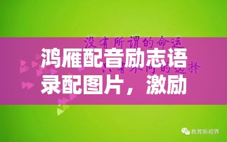 鴻雁配音勵(lì)志語錄配圖片，激勵(lì)你前行的力量！