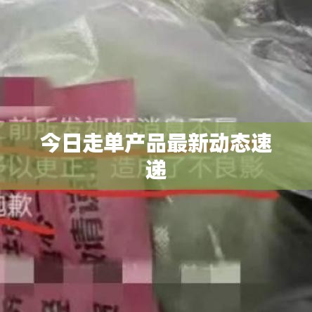 今日走單產(chǎn)品最新動態(tài)速遞