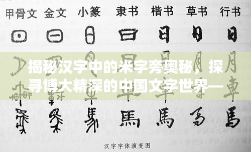 揭秘漢字中的米字旁奧秘，探尋博大精深的中國文字世界——百度帶你探索