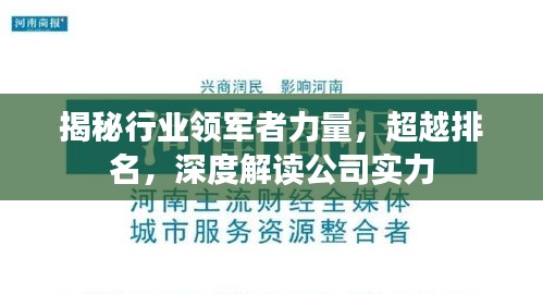 揭秘行業(yè)領(lǐng)軍者力量，超越排名，深度解讀公司實(shí)力