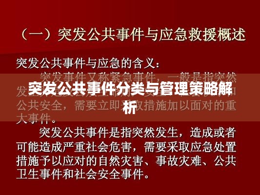 突發(fā)公共事件分類與管理策略解析