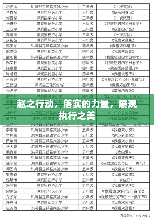 趙之行動，落實的力量，展現(xiàn)執(zhí)行之美