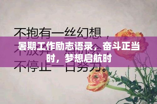 暑期工作勵(lì)志語(yǔ)錄，奮斗正當(dāng)時(shí)，夢(mèng)想啟航時(shí)