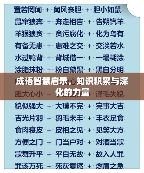 成語智慧啟示，知識積累與深化的力量