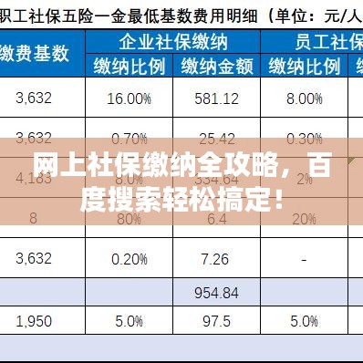 網(wǎng)上社保繳納全攻略，百度搜索輕松搞定！