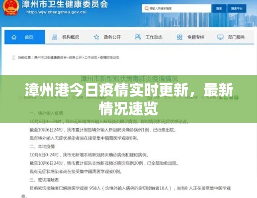 漳州港今日疫情實(shí)時(shí)更新，最新情況速覽
